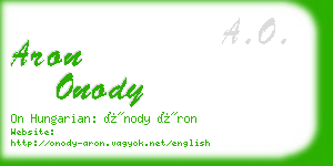 aron onody business card